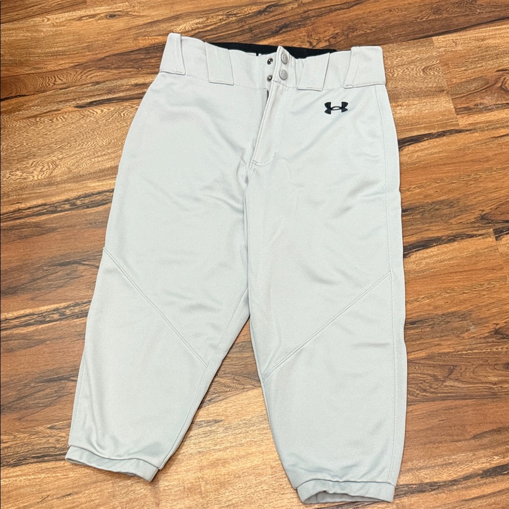 Under Armour Light Gray Baseball Pants Knickers NWOT